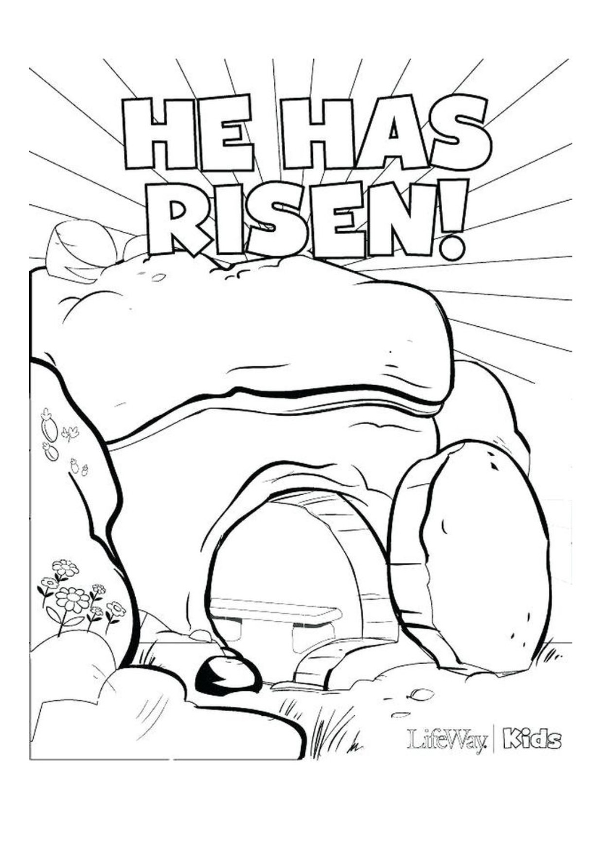 Easter Sunday colouring in TJC
